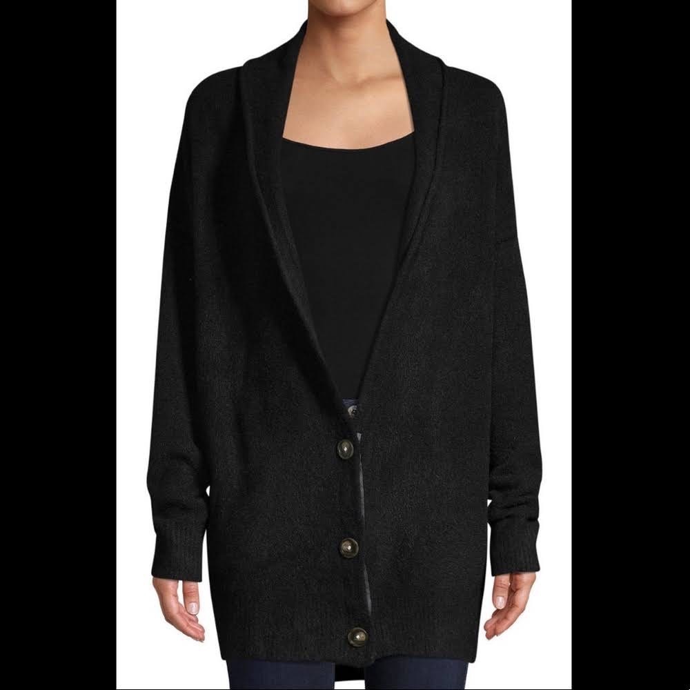 Free People Eucalyptus Cardigan Black Sweater
